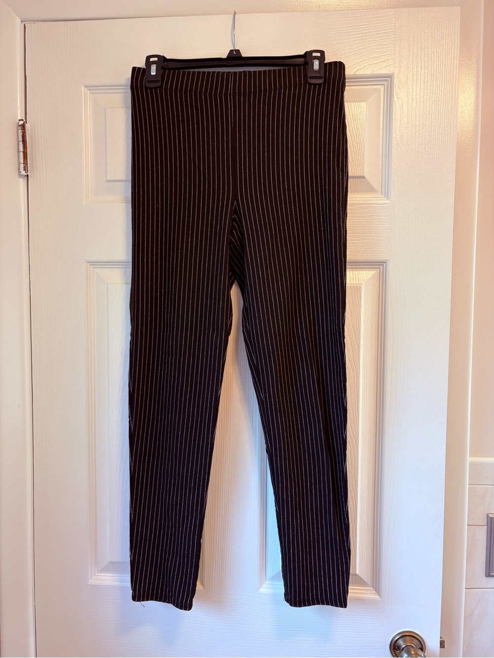 PS/LA Black Pinstripe pants. Size medium